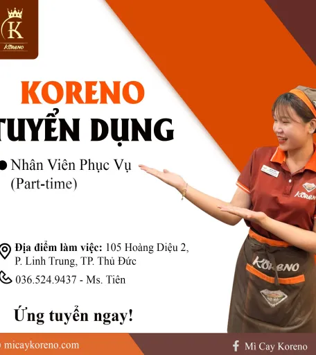 MÌ CAY KORENO TUYỂN DỤNG THÁNG 05 - 2026