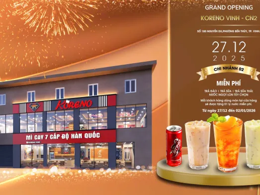 Mì Cay Koreno Mừng khai trương Chi nhánh thứ 2 tại TP. Vinh!